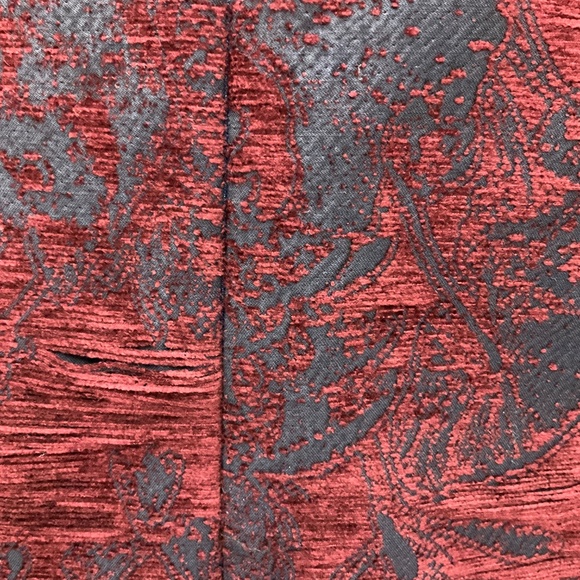 JASON WU COLLECTION NAVY / BURGUNDY SHORT SLEEVED MINI DRESS - Picture 7 of 7